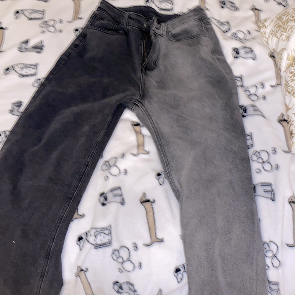 Two tone colored jeans